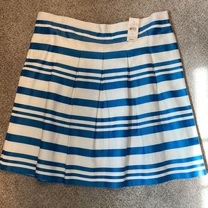 Loft blue and white striped skirt